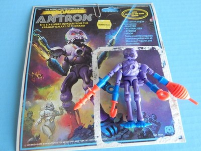 ANTRON Mego MICRONAUTS 6-Limbed Purple Alien Invader Pre-owned w/Card