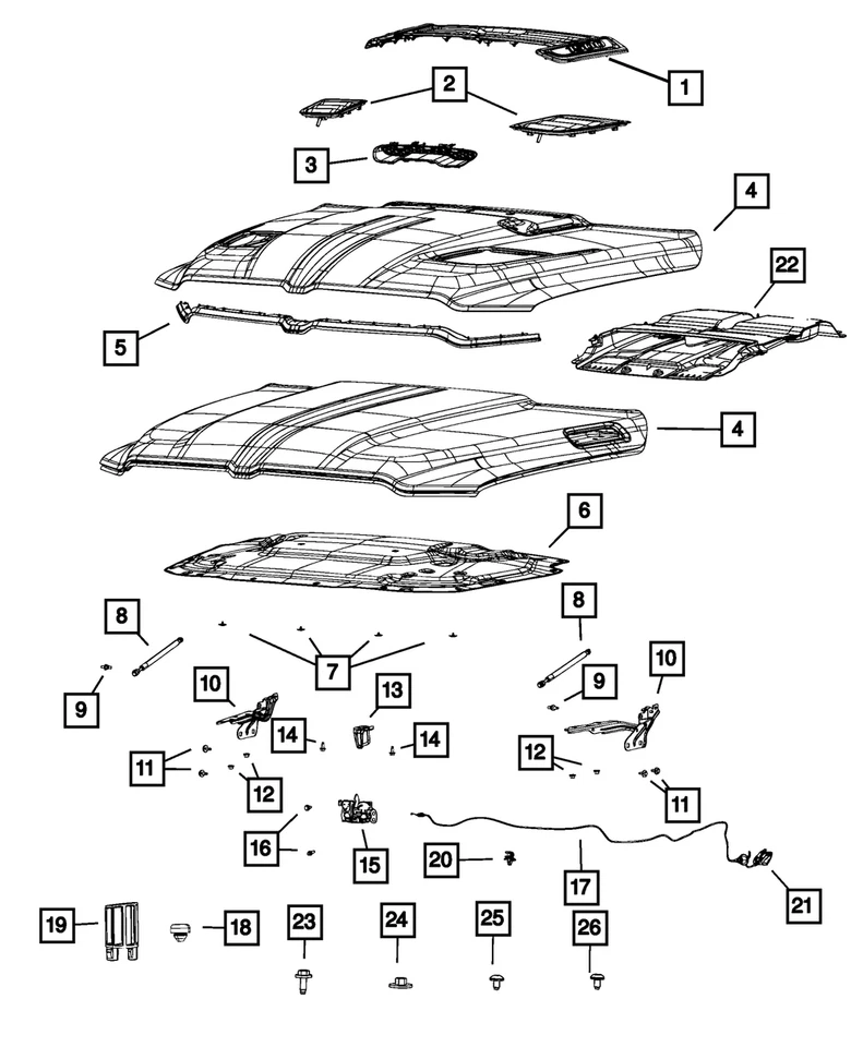 Mopar Genuine Right Hood Silencer 2021-2024 Ram 1500 TRX OEM 68466158AA - Image 4 of 4