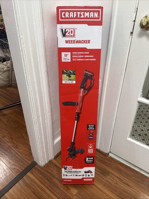 #ad #ad CRAFTSMAN V20 13quot; WEEDWACKER Cordless String Trimmer Edger Red Black Bare Tool $47.60