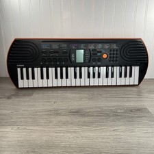 Casio SA-76 44 Key Mini Electronic Keyboard with 100 Tones 50 Rhythms - Works