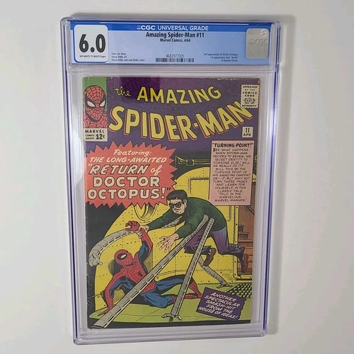 Amazing Spider-Man #11, CGC 6.0 FN, OW/WP (Marvel, 1964) 2nd Doctor Octopus