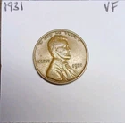 1931 (P) Lincoln Wheat Cent Very Fine Philadelphia Mint