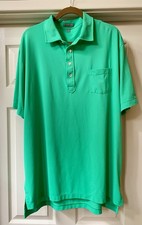 Peter Millar Summer Comfort Polo Shirt Mens XXL Green Short Sleeve Golf Luxury