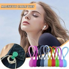 Magnetic Cable Organizer Clips Cord Winder Ties USB Earphone Wire Holder for Hom