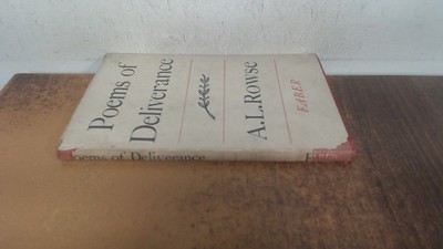 			Poems of deliverance, A.L. Rowse, Faber and Faber, 1946, Hardcove		