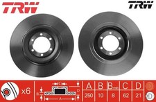 2x Bremsscheibe TRW DF1707 2 Bremsscheiben Hinterachse Hinten für Alfa romeo