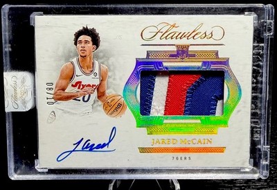 2024-25 Panini Flawless Jared Mccain Gold Rookie RC Jersey Patch Auto RPA /10