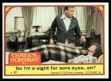 Three's Company 1978 TV Show Topps Sticker Card #37 (NM)