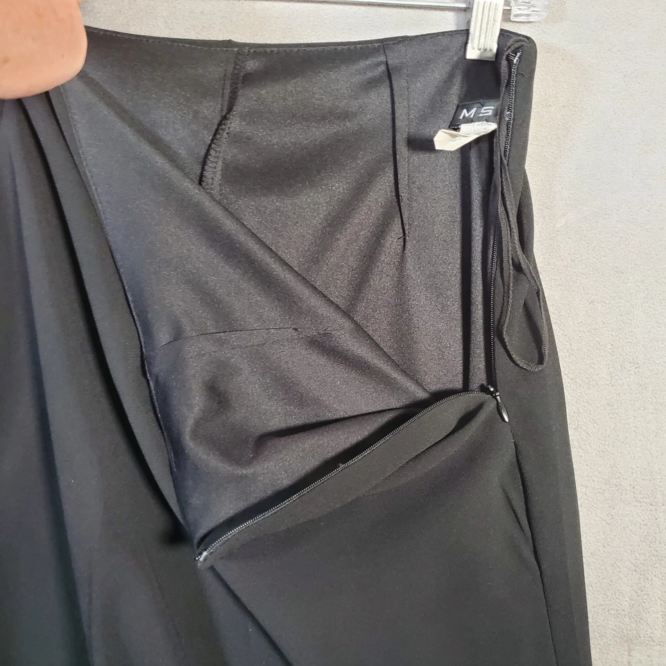 Винтажный Y2K MSK юбка женщин L черный Midi высоты низкий кромки прихоти фея вечеринки - Изображение 3 из 4