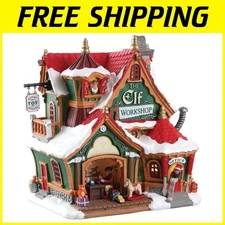 Elf Workshop Lighted Building for Christmas