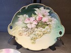 Set Of 3 Antique Floral Cake Plates Circa 1910 — photo 2