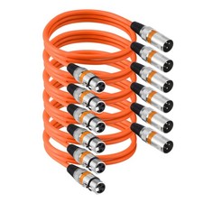 6Pcs, XLR Cables 3 ft Microphone Cable for Live Recording Studios Origin