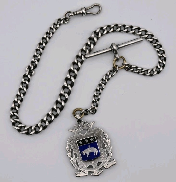 Antique Victorian Solid Silver Hallmarked Albert … - image 1