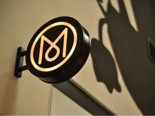 24" Custom LED Light Box Sign – Double Sided Weatherproof Outdoor Shop Sign