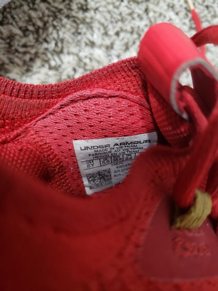 curry basketball shoes 6Y red | eBay