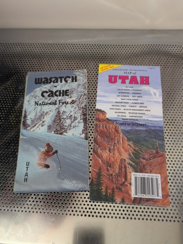 Lot Of 2 Vintage Utah Road Maps