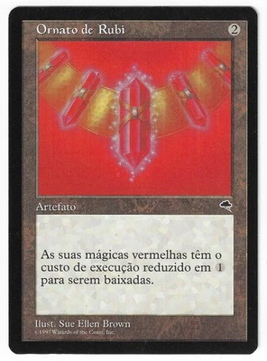 ►Magic-Style◄ MTG - Ruby Medallion Portuguese Tempest Charlie Brown MISPRINT NM - Photo 1/2