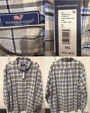 NWT Vineyard Vines Men s XXL Classic Fit Plaid Flannel Shirt NEW