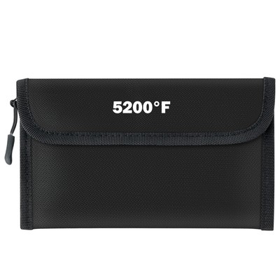 Fireproof Waterproof Document Bag - 5200°F Water Resistant Fire Proof Money B...