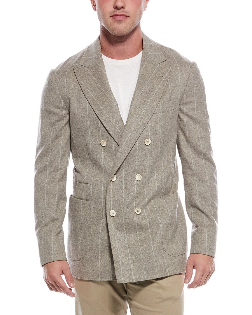 Brunello Cucinelli Wool - Cashmere-Blend Blazer Mens 48 358790₽
