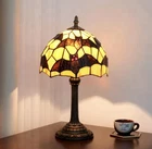Vintage Tiffany Style Bat Stained Glass Table Lamp Gothic Bedside Light Decor