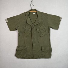 VTG 60s Jungle Jacket Mens L Fatigue Vietnam OG107 Ripstop Poplin 3rd Pattern