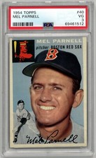 Mel Parnell 1954 Topps Baseball Card #40 - PSA Graded 3 VG (Boston Red Sox)