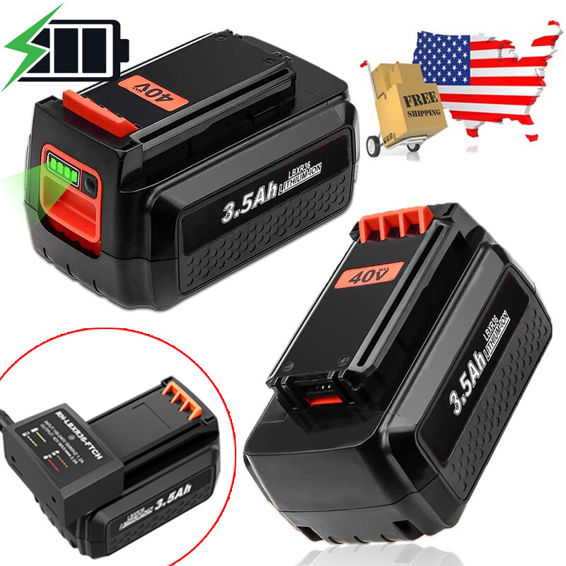 40V Black and Decker LBXR36 LBX2040 Replacement Battery with Charger