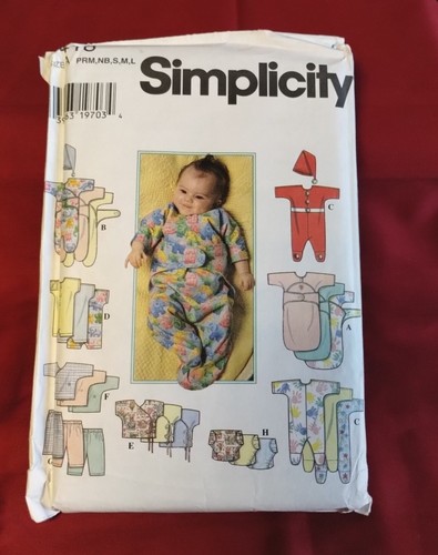 Lot Of Three Simplicity Sewing Patterns NB, S,M,L - Picture 6 of 7