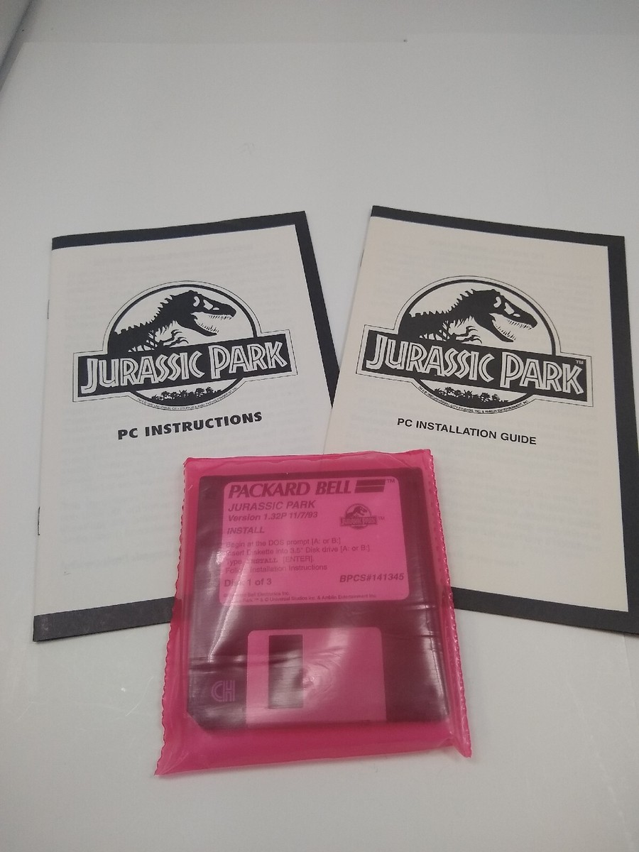 Packard Bell 1993 JURASSIC PARK MS-DOS Game - Version 1.32P Disk 1