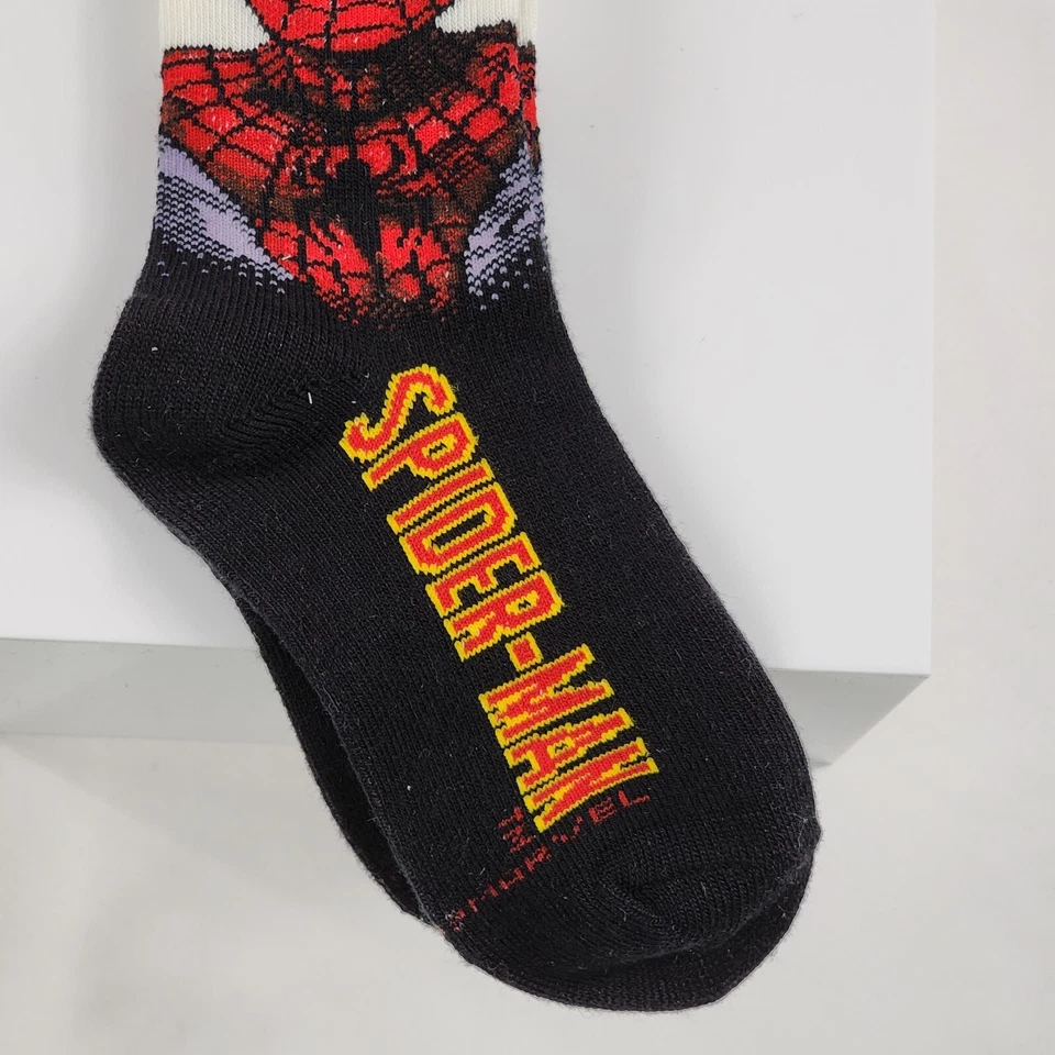 Calcetines Spider-Man Vintage Niños Niños Nuevos con Etiquetas 2003 Marvel Y2K Talla 6-8 1/2 Foto 4 de 4