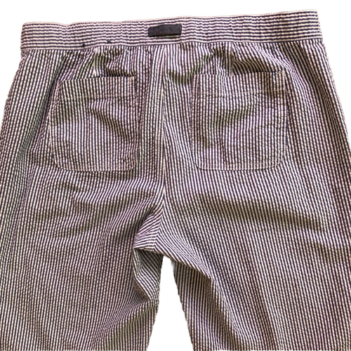 Lands End Seersucker Pants Womens 10 Blue Drawstring Waist Summer Coastal Preppy - Picture 5 of 12