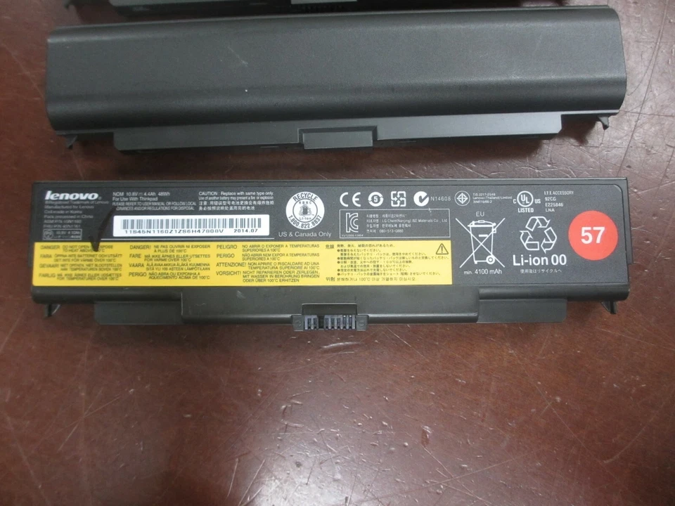 Лот из 5 подлинных аккумуляторов для ноутбука Lenovo T440 T440p 10,8 В 48 Втч 45N1160 45N1161  - Изображение 4 из 4