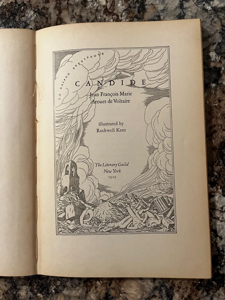 E3- CANDIDE - Rockwell Kent, Jean Francois Marie Arouet de Voltaire 1929 HC Illu - Image 3 of 4
