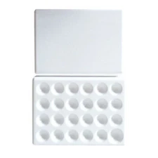 24Pits Dental Lab Plastic Wet Porcelain Tray Plate Glaze Ceramic Cover Equipment