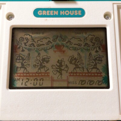 Nintendo GREEN HOUSE Game & Watch Multi Screen Retro 1982 GH-54