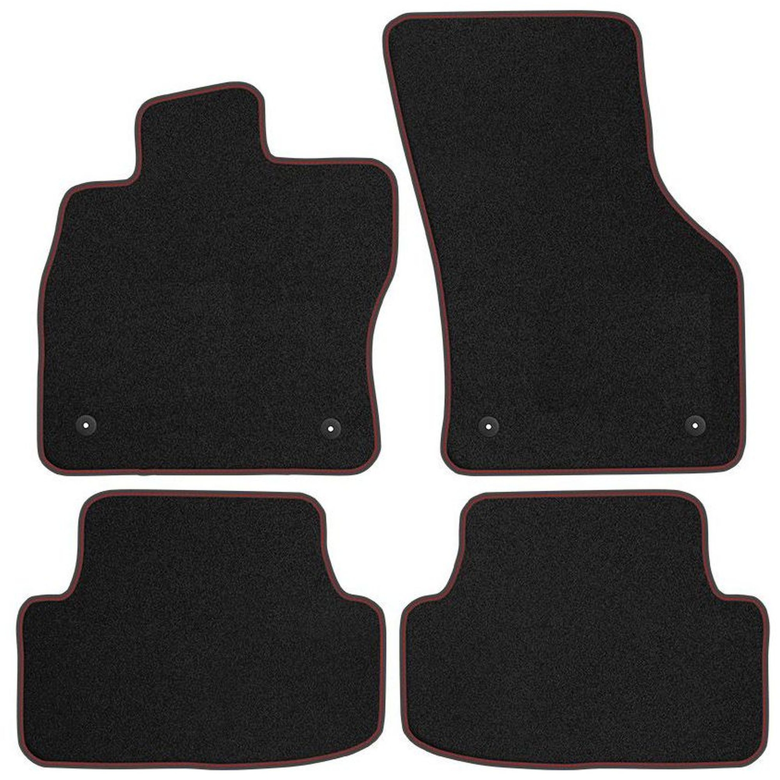 Tapis de sol velours premium rouge pour SEAT Leon III idéal trajets quotidiens
