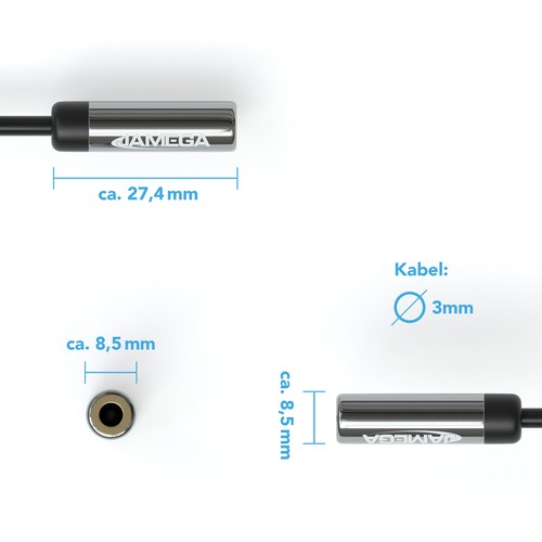 7,5m AUX Kabel Verlängerung 3,5mm Klinke-Stecker Stereo | für Handy MP3 iPhone - Bild 7 von 7