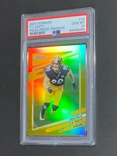 2021 DONRUSS T.J. WATT PRESS PROOF PREMIUM SP PITTSBURGH STEELERS #22 - PSA 10