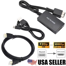 PS2 to HDMI Converter HD Video Adapter for PlayStation 1/2/3 1080P HDTV Monitor