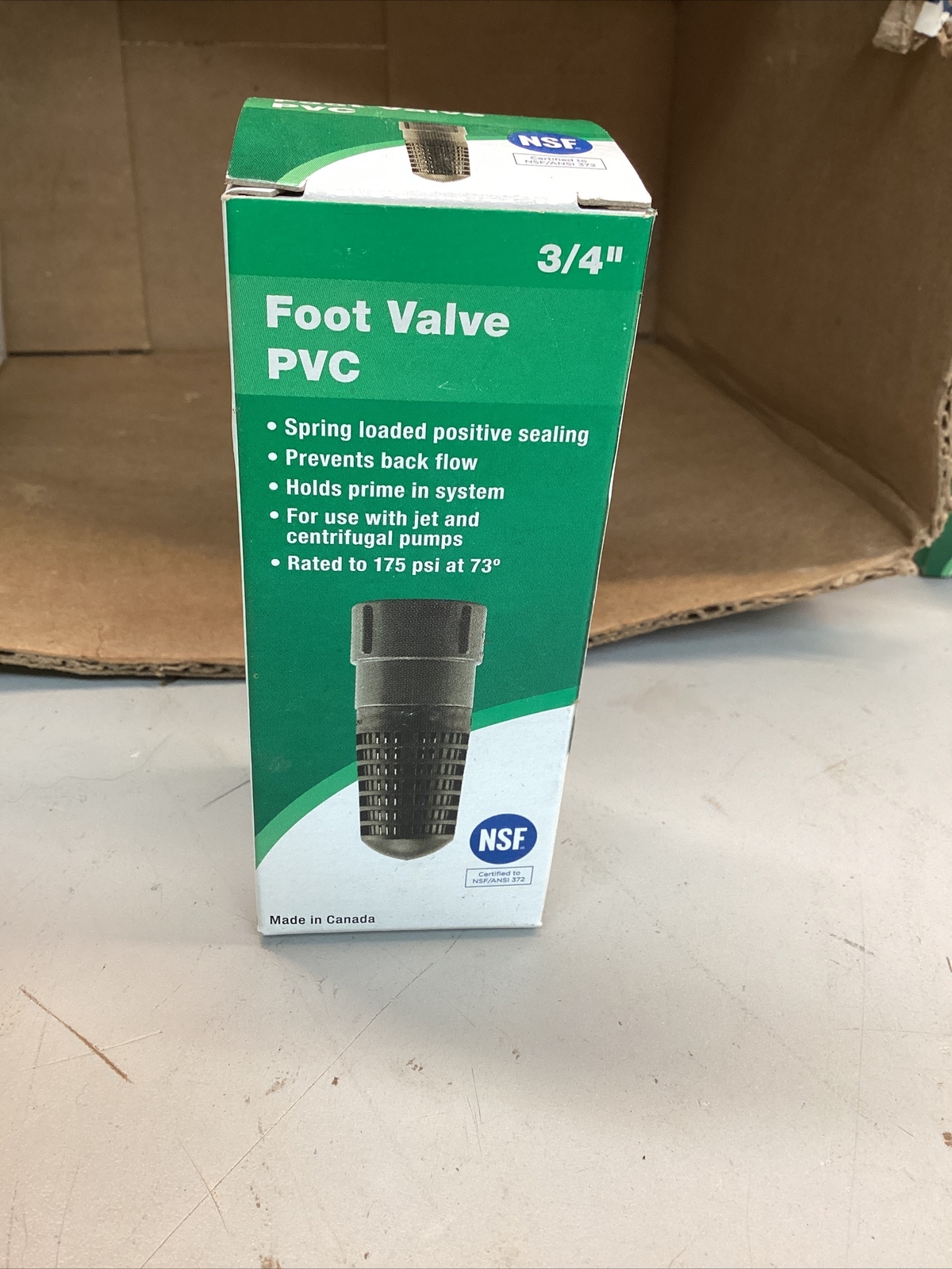 ProPlumber 3/4" Foot Valve Spring Loaded PVC Well PPFV75PL eBay