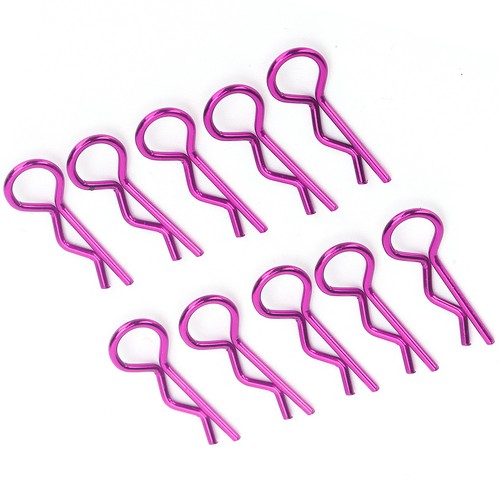 10Pcs RC Car Shell Clip RShape Metal Body Clips Pins For 1/5 1/6 1/8 1/10 R GDM - Picture 5 of 12