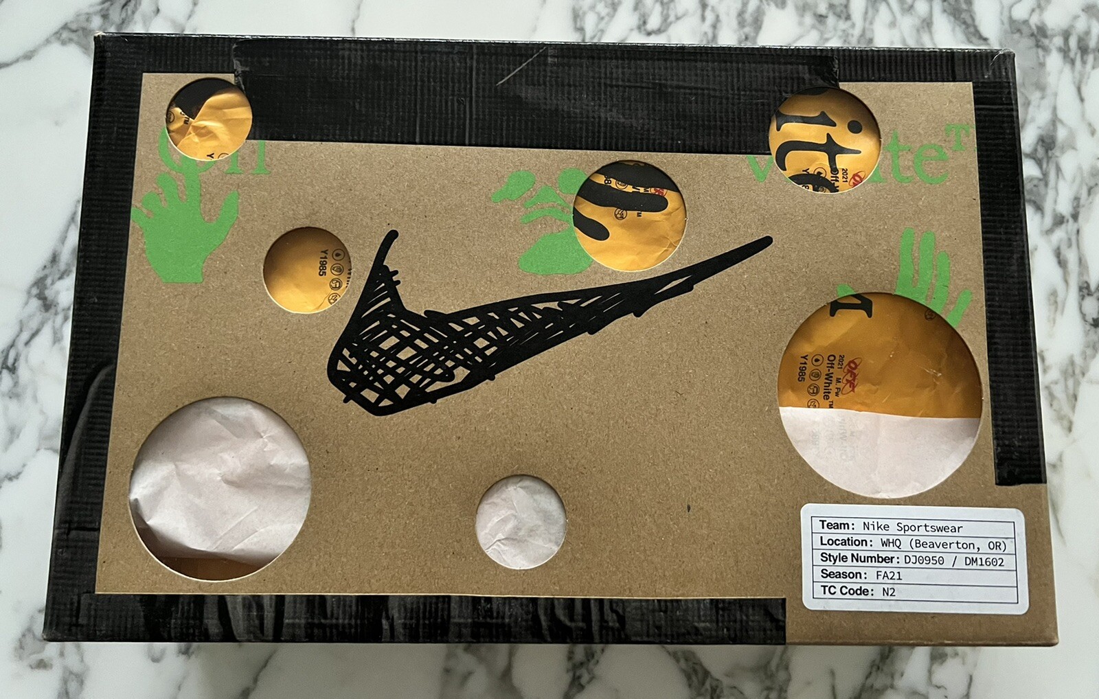 OFF WHITE X NIKE Bianco sporco x Nike Dunk Low lotto 30 di 50 uomo 9 o donna 10 5 vela neutro grigio