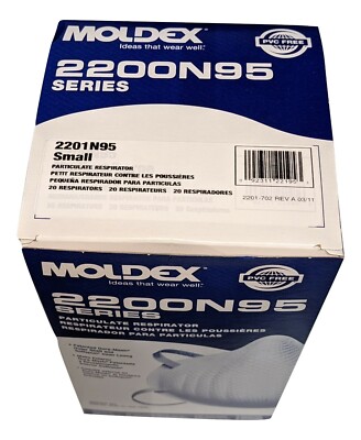 Moldex 2200N95 respirator size Small EXP 2029 - 20/Box
