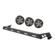 Rugged Ridge Textured Black Hood Light Bar Kit Jeep Wrangler Jk 07-18 W Thre...