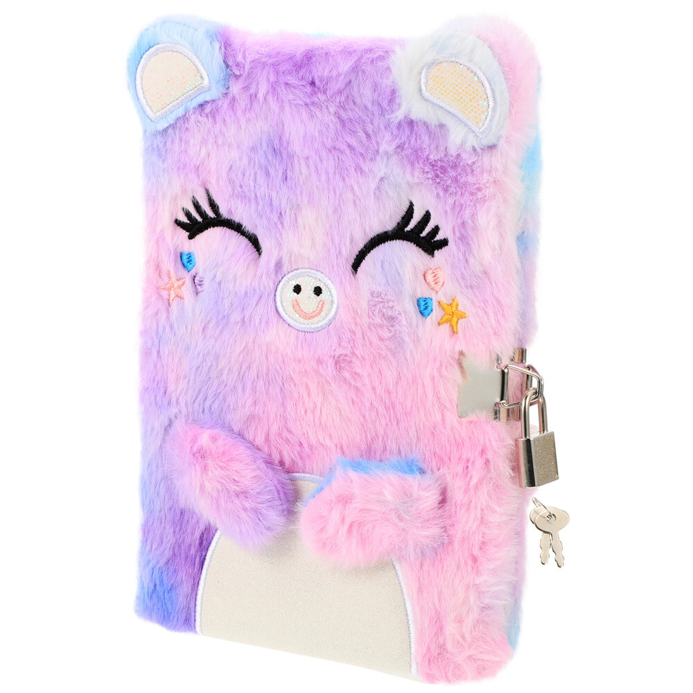 Lockable Plush Diary for Girls - Creative Travel Notebook-image