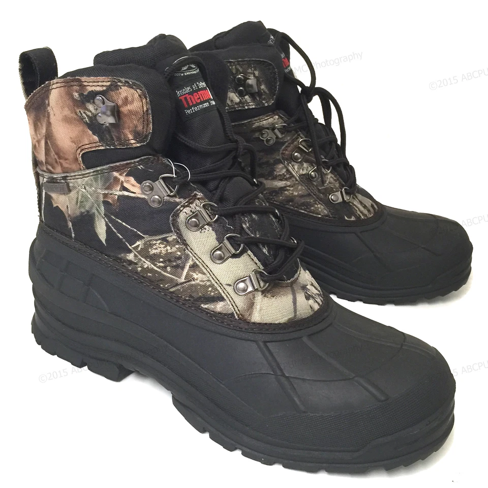 New Men's Winter Snow Boots Camouflage Waterproof Insulated Hunting Thermolite - Image 2 of 4
