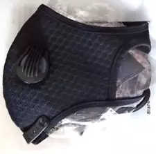 Adjustable Sport Face Mask with 2 Exhalation Valves and Activated Carbon Filter
