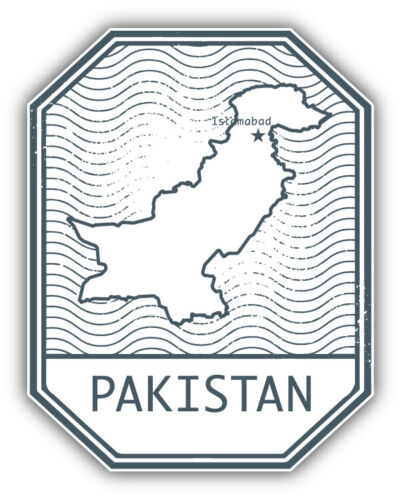 Islamabad City Pakistan Map Stamp Car Bumper Sticker Decal - Afbeelding 1 van 1