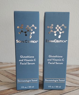 SomaCeutica Glutathione And Vitamin C Facial Serum 1 Oz Pack Of 2